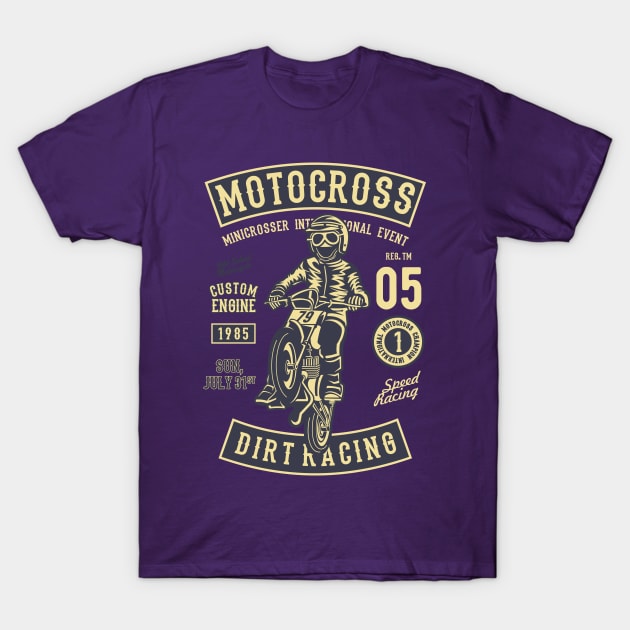 Motocross Racing T-Shirt by lionkingdesign